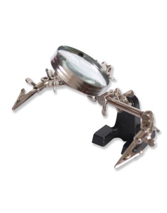 Lupa de mesa con pinzas, 60 mm