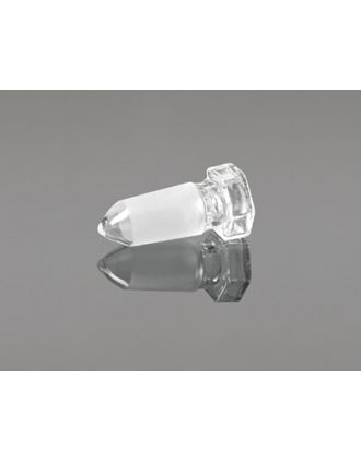 Tapón vidrio hueco hexagonal base puntiaguda