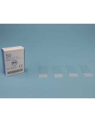 Portaobjetos RS b/esmerilados 90º banda mate, c/50 C