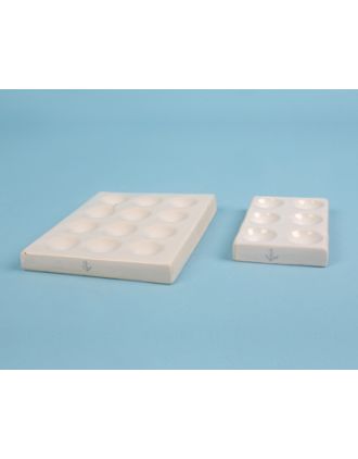 Placa porcelana, 6 y 12 cavidades