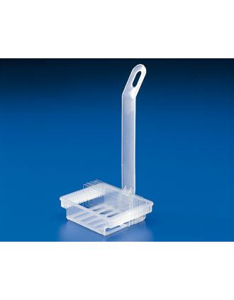 Cestillo tinción PP, 20 portas, p/cubeta 353