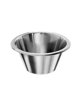 Cubeta acero inox con borde