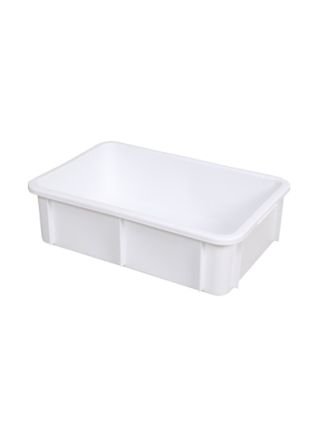 Contenedor rectangular de HDPE, 35 L, blanco