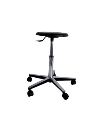 Taburete con pie de aluminio