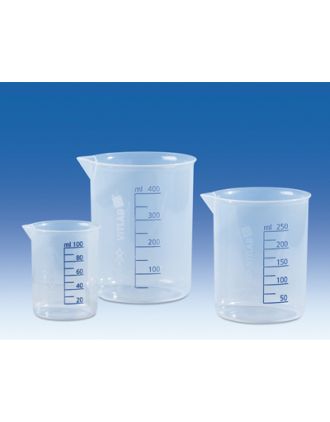 Vaso con pico PP, graduación azul