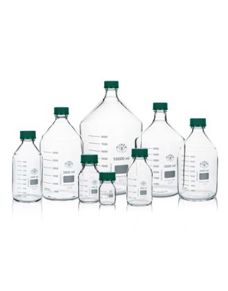 Foto frascos ISO vidrio transparente tapón verde