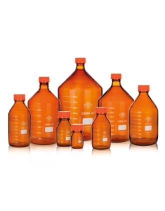 Foto frascos ISO vidrio ámbar tapón naranja