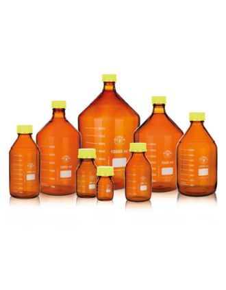 Foto frascos ISO vidrio ambar tapón amarillo