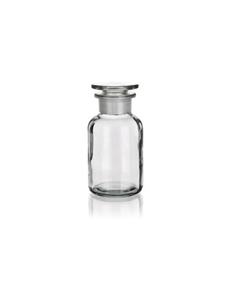 TESTING-FRASCO VIDRIO TOPACIO, BOCA ESTRECHA CON TAPÓN PP, ESMERILADO, GLASSCO