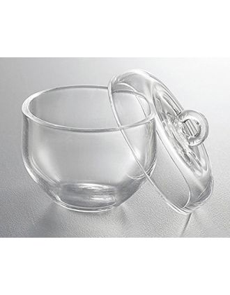 Crisol de cuarzo con y sin tapa