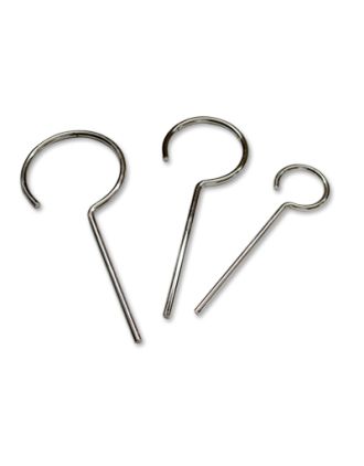 Aros abiertos con espiga, acero cromado