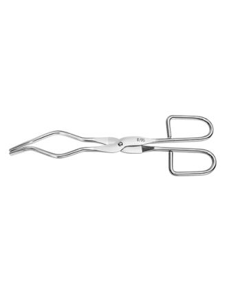 Pinzas p/crisoles, acero inox pulido