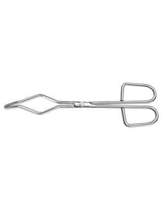Pinzas p/crisoles, acero inox pulido