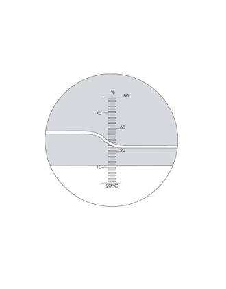 Refractómetro mano 0-80 % (w/w) alcohol