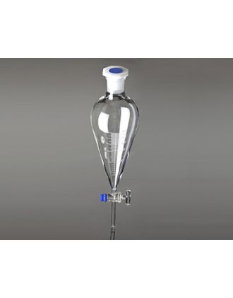 Embudo de decantación Squibb con llave de vidrio