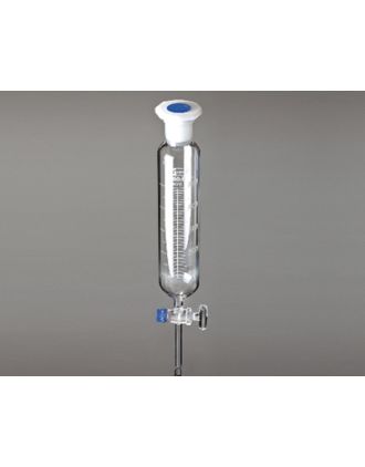 Embudo cilindrico llave de vidrio