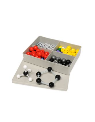 Foto kit básico molecular química, profesor