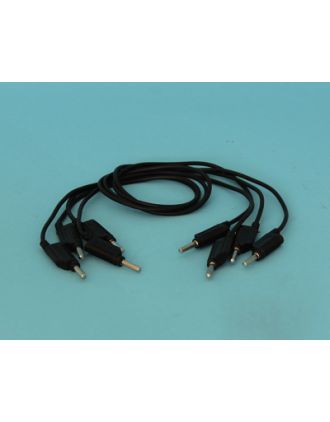 QLN005 CABLE CON BANANAS 4 MM, NEGRO