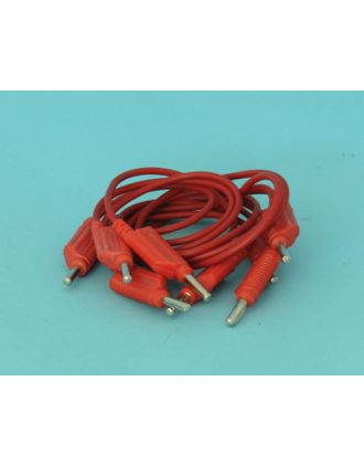 Cable con bananas 4 mm, rojo
