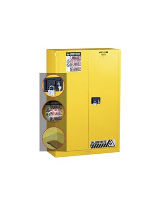 Armario de seguridad amarillo 2 puertas